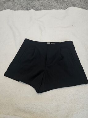 Black Women's Tailored High-Waist Shorts